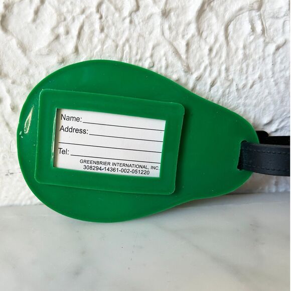 Avocado Shape Rubber Luggage Tag by Greenbrier Travel Bag ID Tag - Picture 4 of 4
